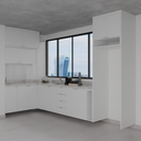 Armário Cozinha Completo Branco TX (Sudoeste / Bias Fortes - Apt 08 10) (CxB)