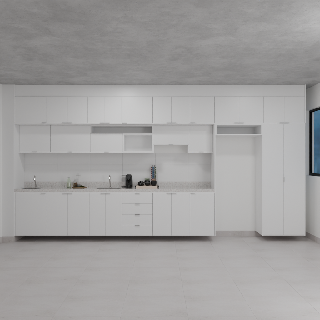 Armário Cozinha Completo Branco TX (Sudoeste / Bias Fortes - Apt 01 02 05 06) (CxB)