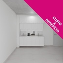 Armário Cozinha Inferior e Superior sem Nicho para Lava e Seca Branco Tx (Sudoeste / Bias Fortes - Apt 03 04) (CxB)