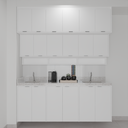 Armário Cozinha Inferior, Superior e Balcão Branco Tx (Sudoeste / Bias Fortes - Apt 03 04) (CxB)