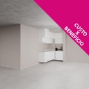 Armário Cozinha Inferior e Superior sem Nicho para Lava e Seca Branco Tx (Sudoeste / Bias Fortes - Apt 09) (CxB)