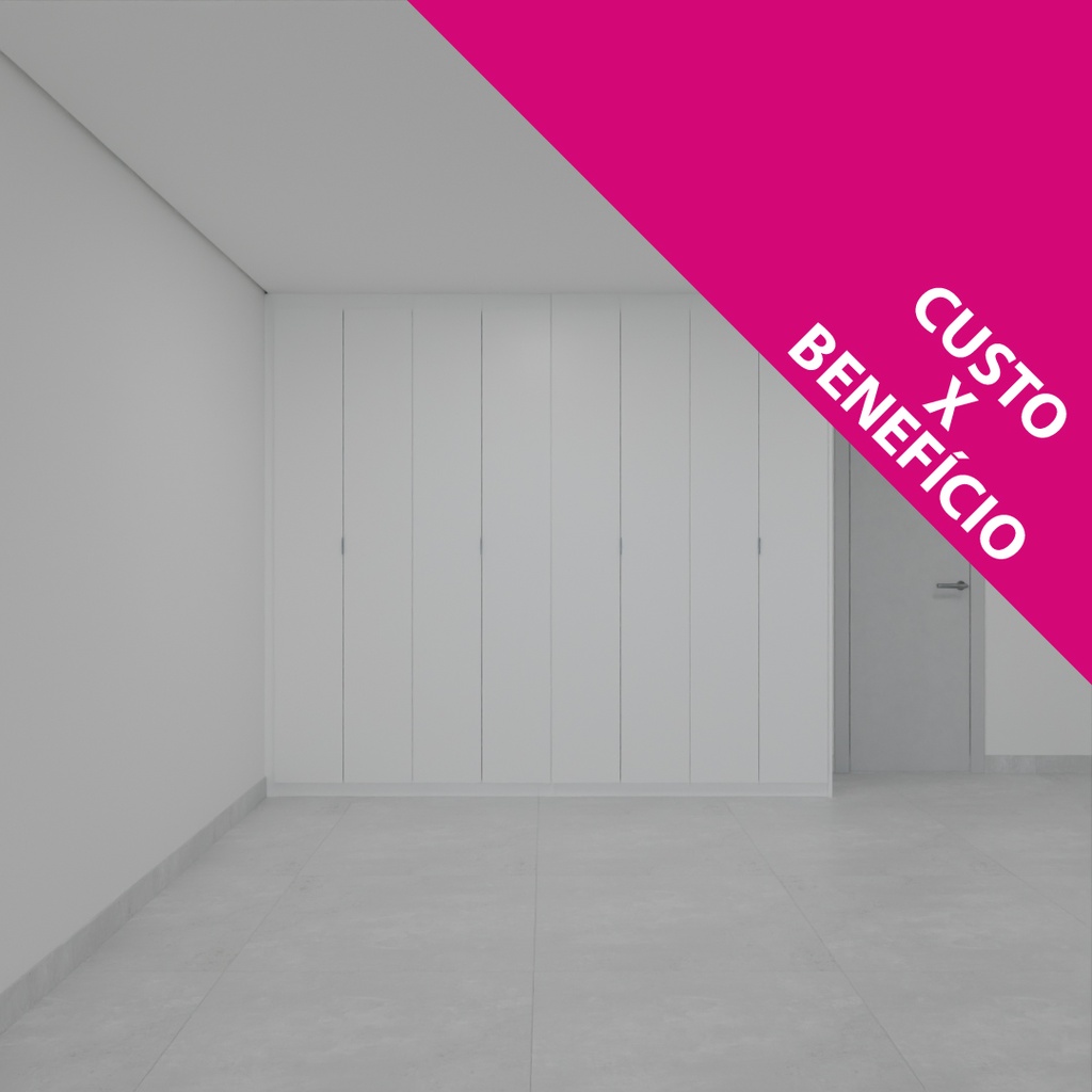 Armário Quarto 8 Portas de Giro Branco Tx (Sudoeste / Vale do Sereno – Apt 01 04 05 06 09 10) (CxB)