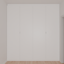 Armário Quarto Casal 4 Portas de Giro Branco Tx (Sudoeste / Bias Fortes - Apt 07 11) (CxB)