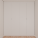 Armário Quarto Casal 4 Portas de Giro Branco Tx (Sudoeste / Bias Fortes - Apt 08 10) (CxB)