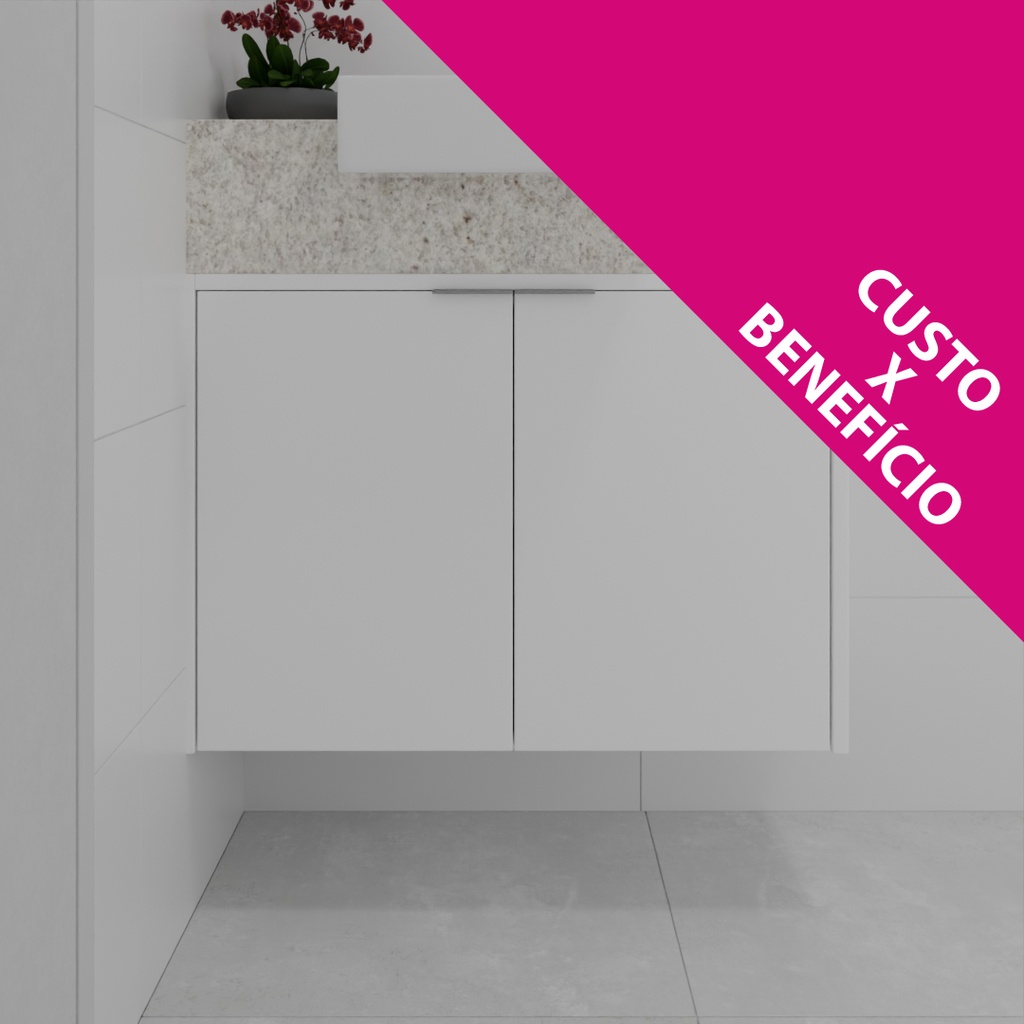 Armário Banheiro Social Porta de Giro Branco Tx (Sudoeste / Vale do Sereno – Apt 02 03 07 08) (CxB)