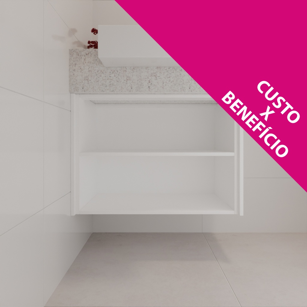 Armário de Banheiro Nicho Branco Tx (Sudoeste / Bias Fortes - Apt 07 11) (CxB)