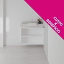 Armário de Banheiro Nicho Branco Tx (Sudoeste / Bias Fortes - Apt 08 10) (CxB)