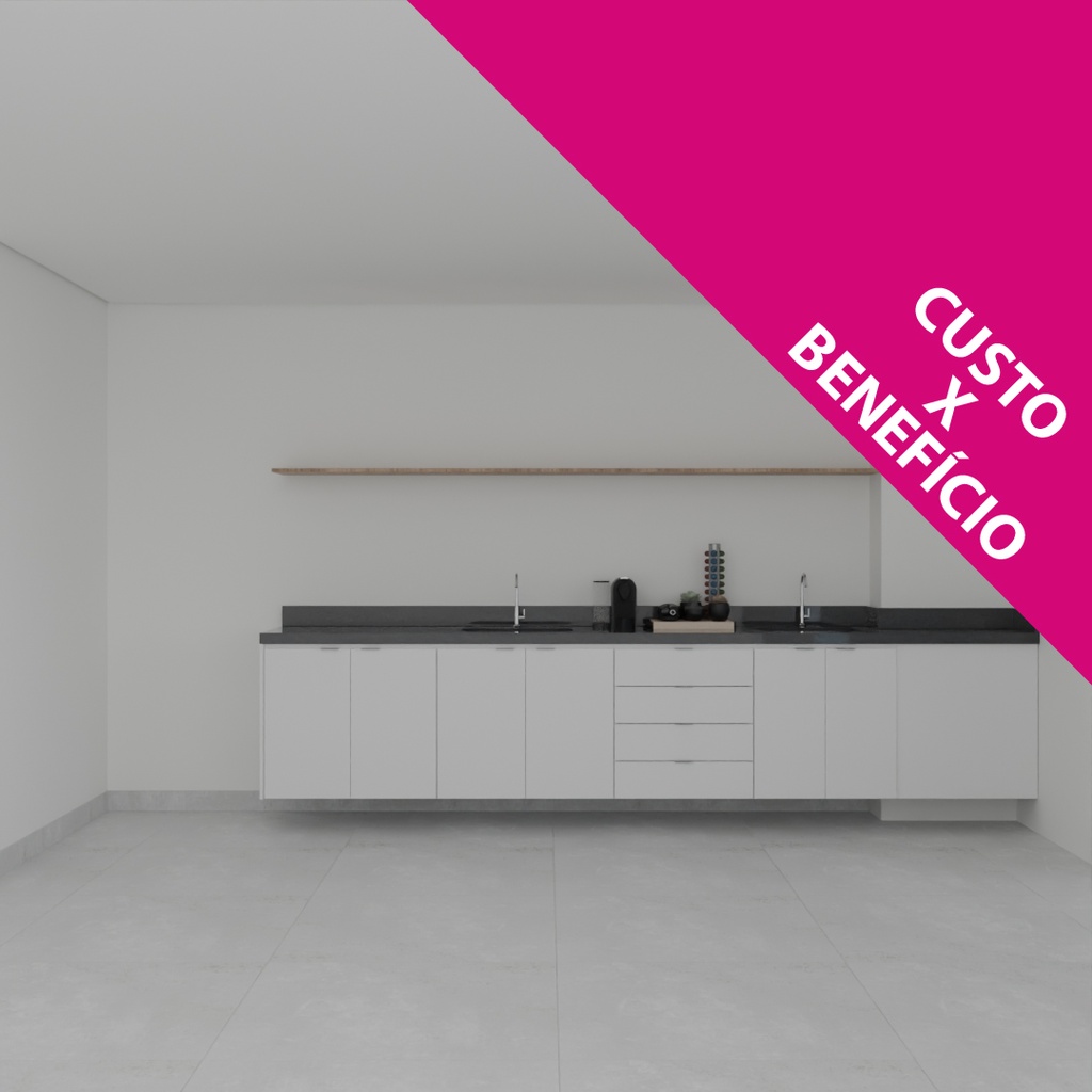 Armário Cozinha Inferior Branco Tx (Sudoeste / Vale do Sereno – Apt 01 04 05 06 09 10) (CxB)