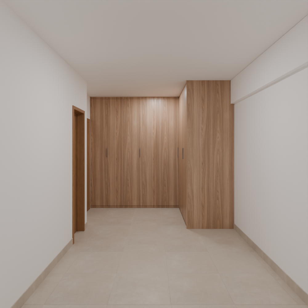 Closet Suíte Master de Giro Freijó; Puxador Slim Prata Suíte Master Tipo 5