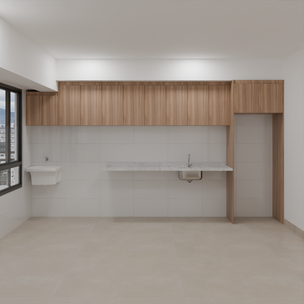 Armário Cozinha Superior de Giro Freijó; Puxador Porta Passante Cozinha Tipo 5