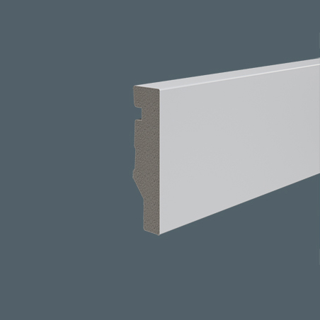 Rodapé 7cm branco de poliestireno