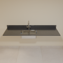 Bancada Preto São Gabriel 1,80m com cuba Gourmet  Cozinha