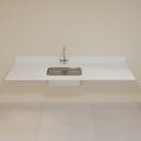 Bancada Quartzo Branco 1,80m com cuba Gourmet Cozinha