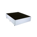 Cama box baú casal - Corino branco