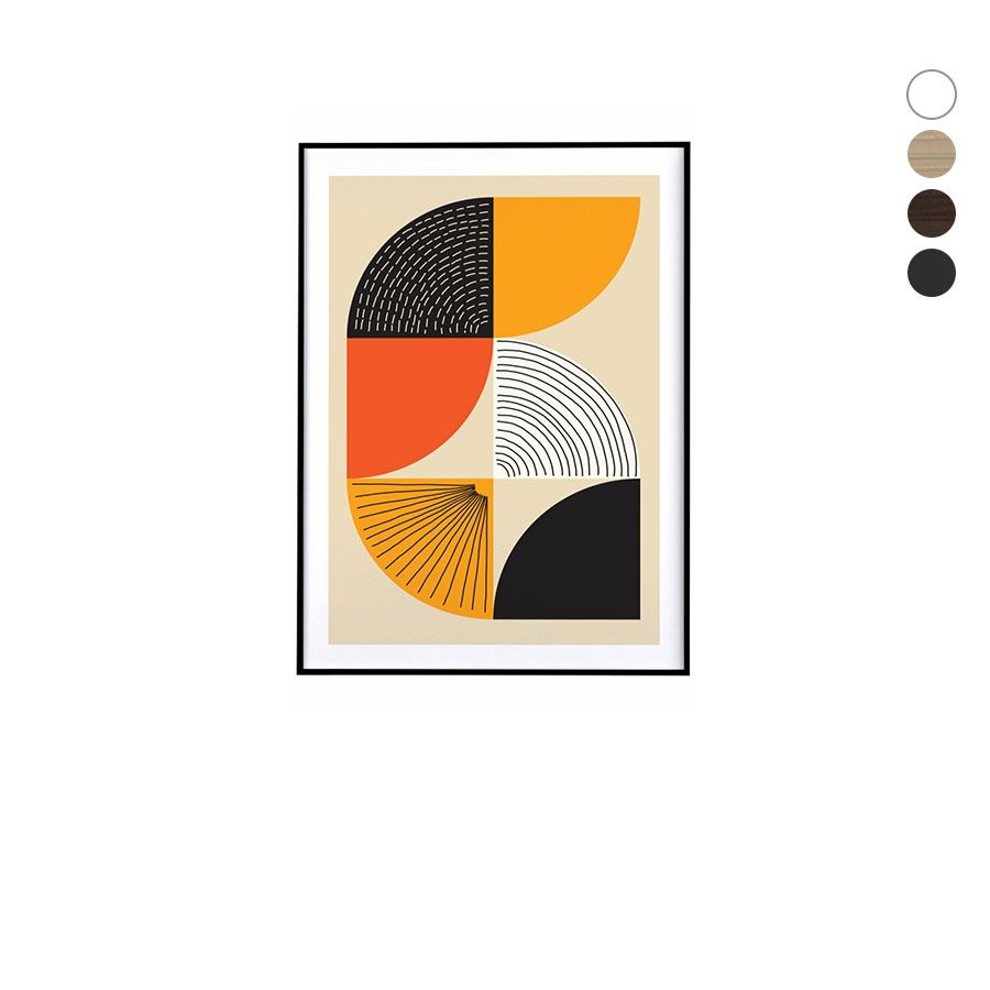 Quadro Decorativo Geométrico Inspirado em Bauhaus 50 x 70
