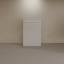 Painel ripado slim 1,40m com prateleira led - Off white