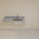 Bancada entregue pela construtora 1,20m cinza andorinha (Padrão construtora)