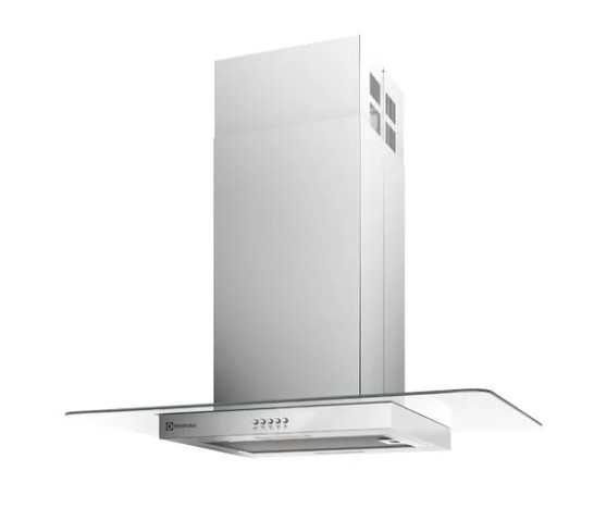 Coifa de teto Ilha Electrolux 90cm de Vidro Efficient com Luz de Led (CE9IX) - 127V