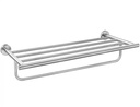 Porta Toalhas de Hotel com Prateleira Inox (Tarsila Escovado)
