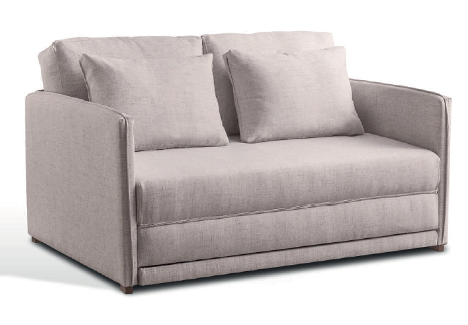 Sofá-Cama Charlie 2 Lugares 1,52m Tecido Cinza Claro 1366 (Sudoeste)