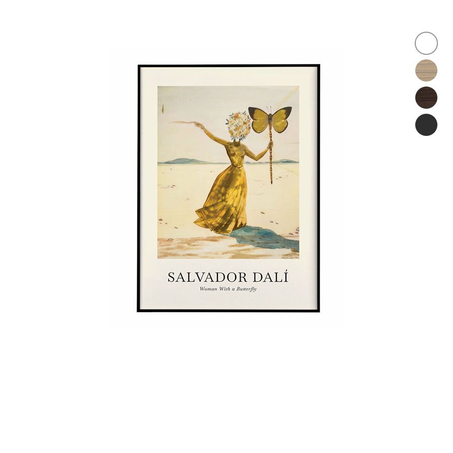 Quadro Decorativo Salvador Dalí Woman With a Butterfly 50 x 70
