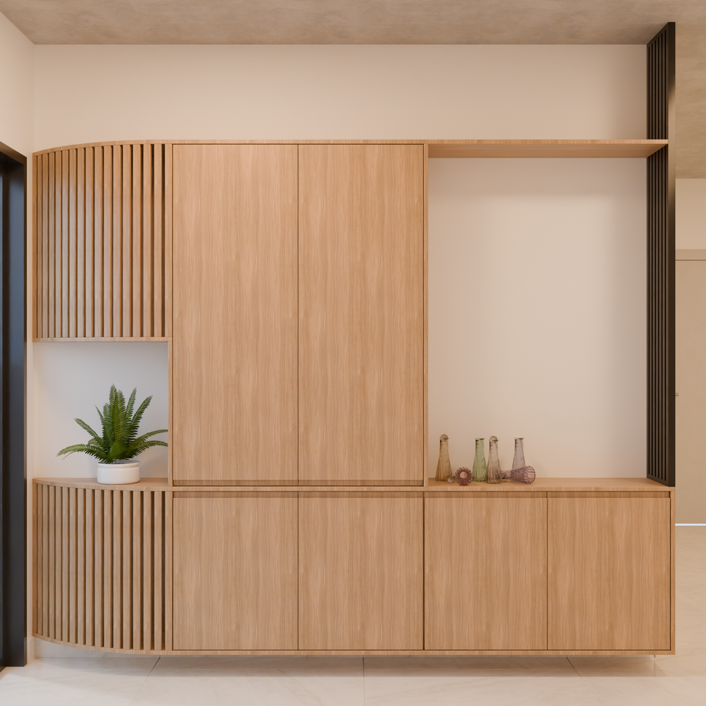 Armário Cozinha Apoio Amadeirado + Muxarabi Metal Preto (Sudoeste / Contorno – Apt 05 06 Pav 03 04 05)