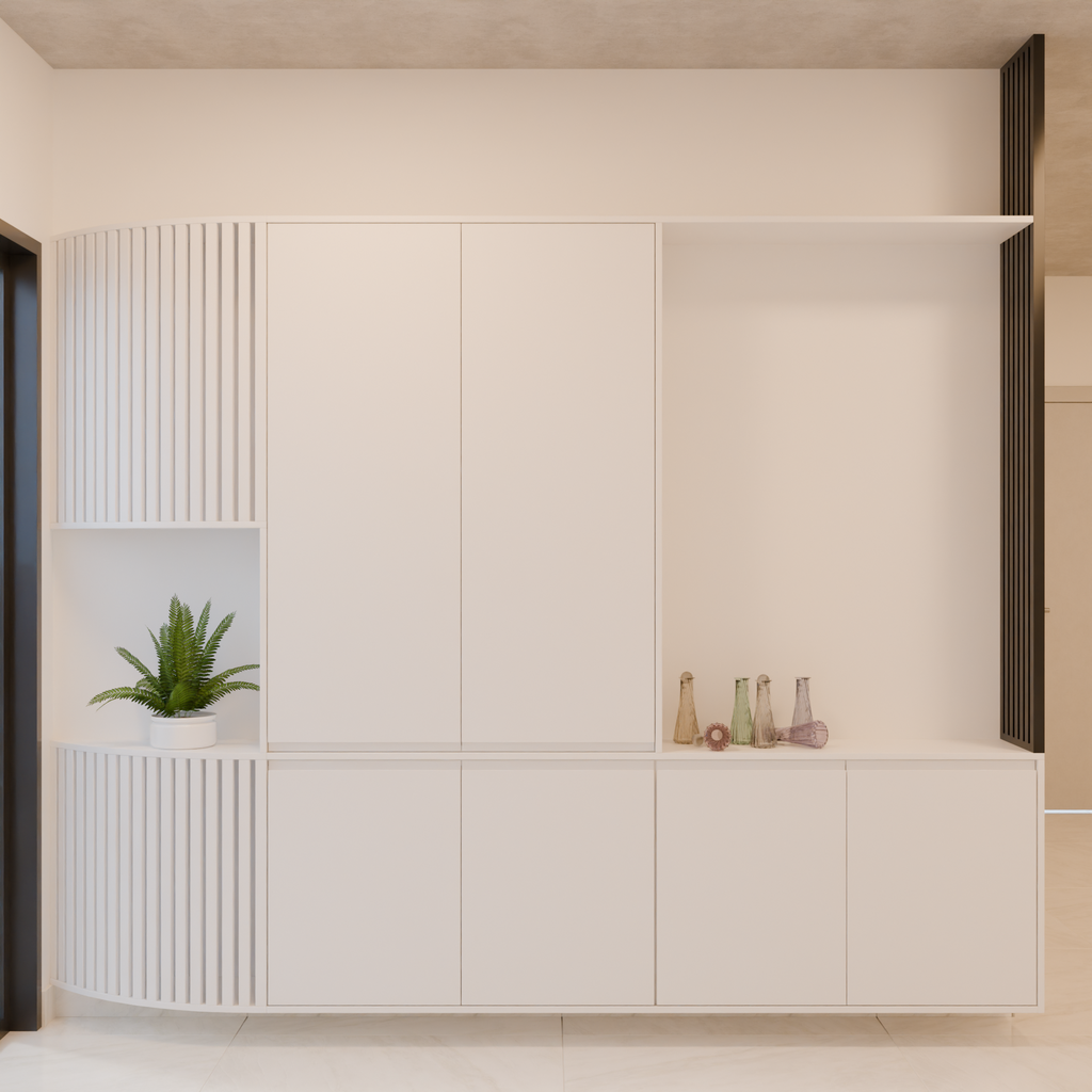 Armário Cozinha Apoio Branco TX + Muxarabi Metal Preto (Sudoeste / Contorno – Apt 05 06 Pav 03 04 05)