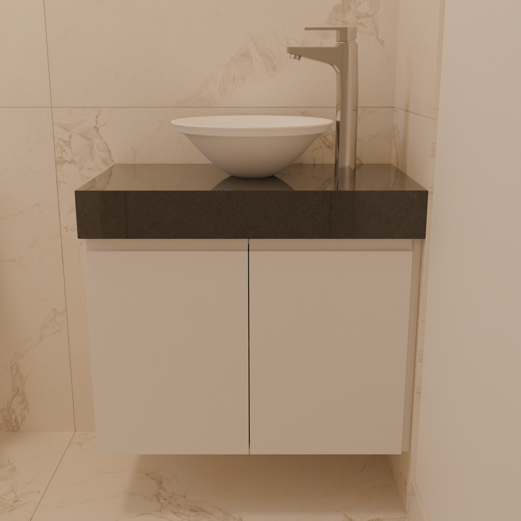 Armário de Banheiro com Porta de Giro Branco TX (Sudoeste / Contorno – Apt 05 06 Pav 03 04 05)