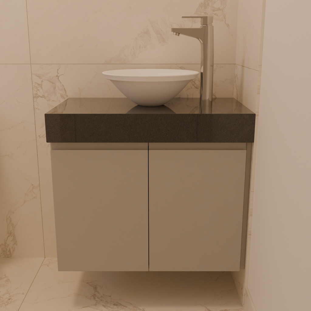 Armário de Banheiro com Porta de Giro Cinza Fossil (Sudoeste / Contorno – Apt 05 06 Pav 03 04 05)