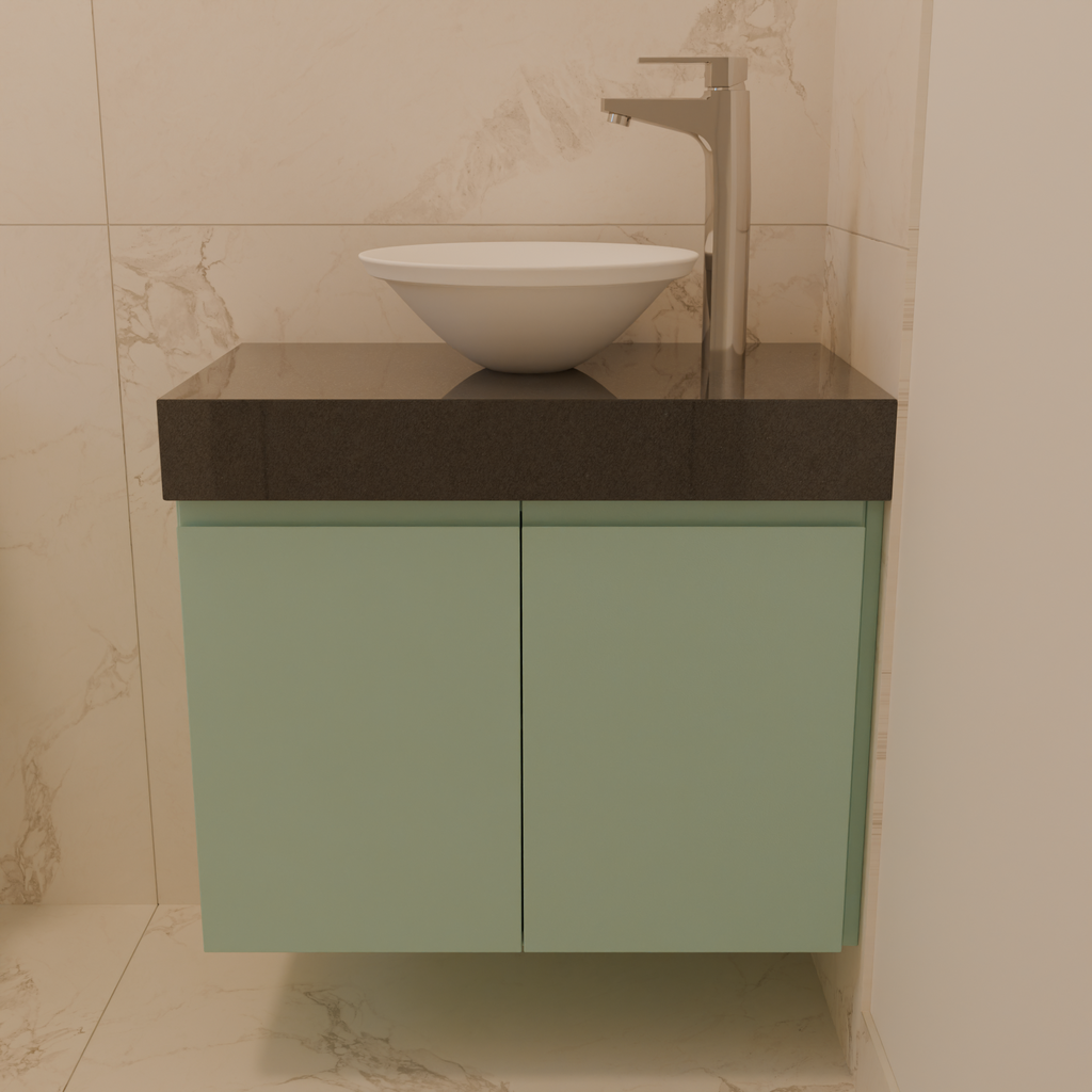 Armário de Banheiro com Porta de Giro Verde (Sudoeste / Contorno – Apt 05 06 Pav 03 04 05)