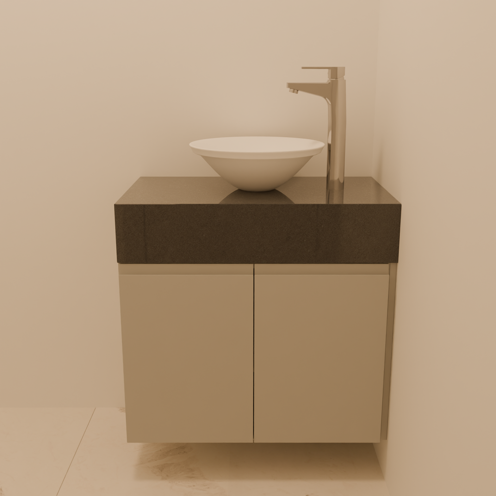 Armário do Lavabo com Porta de Giro Cinza Fossil (Sudoeste / Contorno – Apt 05 06 Pav 03 04 05)