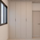 Armário Quarto 4 portas de giro Cinza Fossil (Sudoeste / Contorno – Apt 05 06 Pav 03 04 05)