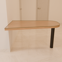 Mesa de Jantar 140 x 90 x 80 cm (LxPxA) Amadeirada + Tampo de Vidro