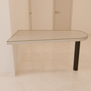 Mesa de Jantar 140 x 90 x 80cm (LxPxA) Cinza Fossil + Tampo de Vidro