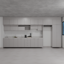 Armário Cozinha Completo Ferragem Oculta Cinza Cobalto (Sudoeste / Bias Fortes - Apt 01 02 05 06) (CxB)