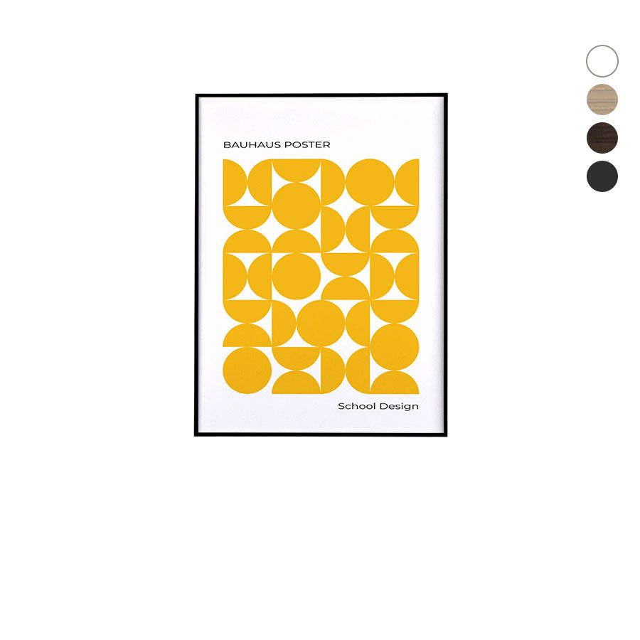 Quadro Decorativo Bauhaus School Design Amarelo 40 x 50