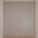 Armário Quarto Casal 4 Portas de Giro com Gavetas Cinza Cobalto (Sudoeste / Bias Fortes - Apt 08 10) (CxB)