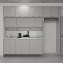 Armário Cozinha Completo com Balcão Cinza Cobalto (Sudoeste / Bias Fortes - Apt 03 04) (CxB)