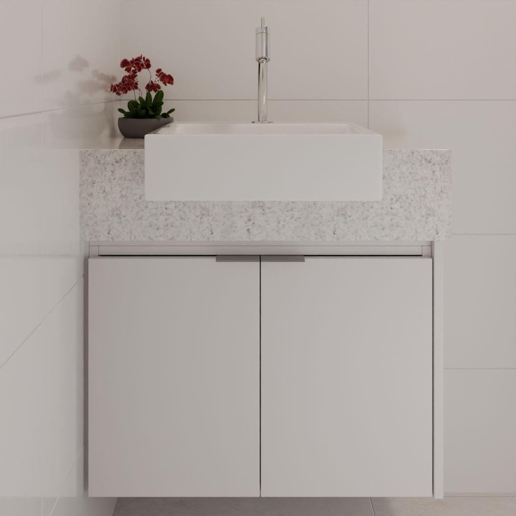 Armário de Banheiro Suite Porta de Giro Cinza Cobalto (Sudoeste / Bias Fortes - Apt 03 04) (CxB)