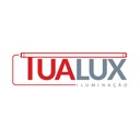 Conjunto de 2 Luminárias Plafon Quadrado Tualux Embutir Preto 3000K 16W 2000 Lm