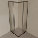 Box Canto de Vidro Temperado 8mm com Perfil Cromado