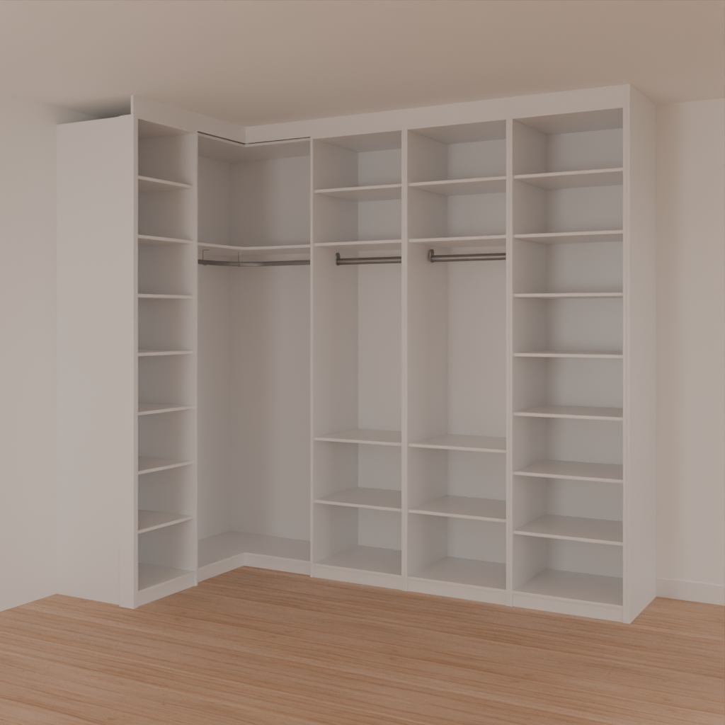 Armário Closet Casal Branco Tx (Sudoeste / Bias Fortes - Apt 03 04) (CxB)