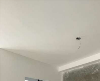 Acabamento de teto em gesso branco pintura latex - TORRE A 