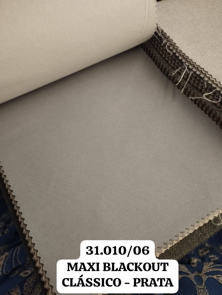 Cortina Blackout Prata 2x 2,40m - Vão 2,40 Largura x 2,45 Altura