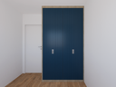 Armário Quarto 1,40 m Brise - Cor Carvalho e Mediterrâneo