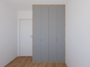 Armário Quarto 1,40 m Lisa - Cor Carvalho e Nanquim