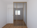 Armário Quarto 1,40 m Espelho - Cor Areal